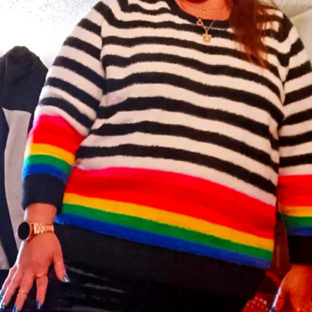 Torrid Rainbow Sweater Sjze 4